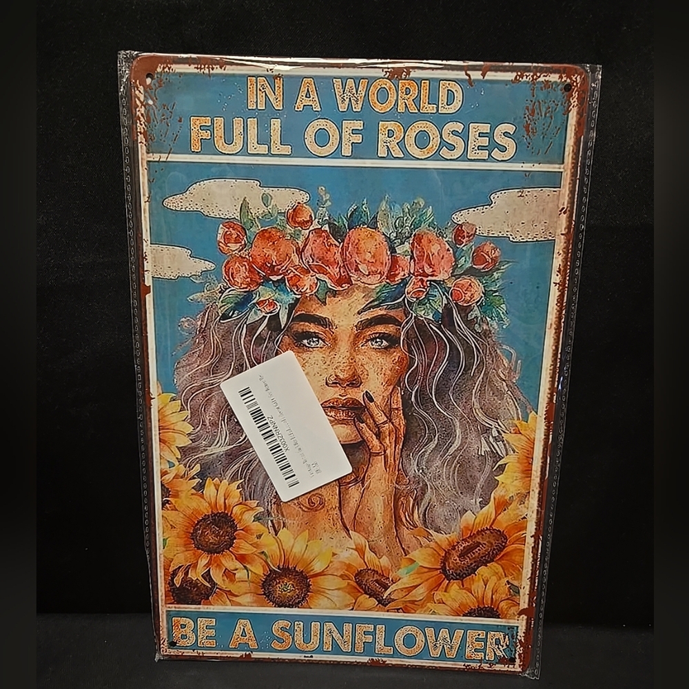 Sunflower Wall Art with Inspirational Quote